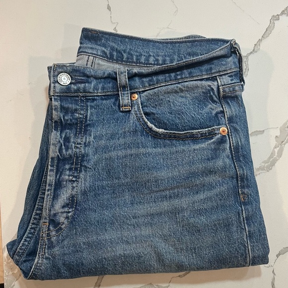 Gap High Rise Cheeky Straight Jeans 30/10 Light Indigo - Picture 6 of 8